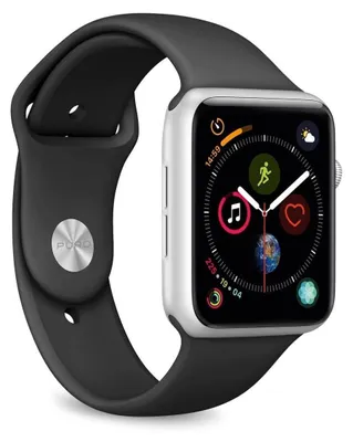 Produktbild von PURO ICON Apple Watch Band, Band, Smartwatch, Schwarz, Apple, Watch 42/44 mm, Silikon