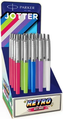 Image de Parker 2218798, Clip, Stylo à bille, Rechargeable, Bleu, 20 pièces, Moyen