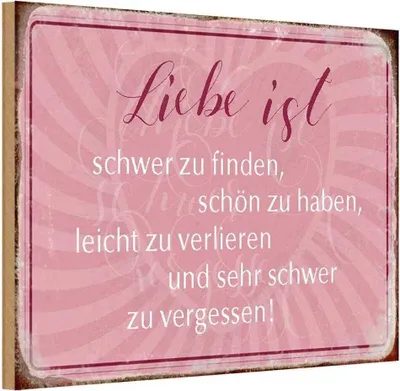 Produktbild von vianmo Holzschild 20x30 cm liebe ist schwer zu finden Dekoration
