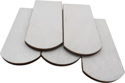 Produktbild von 75 Stück Holzschindeln Biberschwanz  B 32,3 mm x L 70 mm x 4 mm