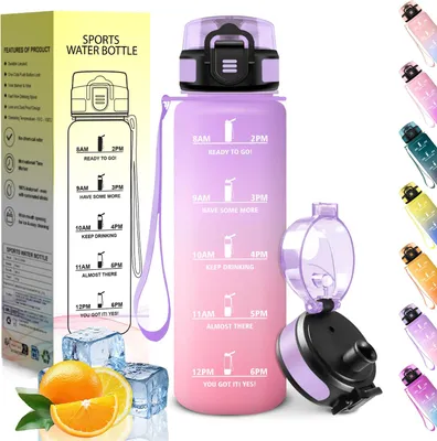 Productafbeelding van Trinkfles voor Kinderen, 500ML, Herbruikbaar met Tijdsschaal, Geschikt voor Sport en School