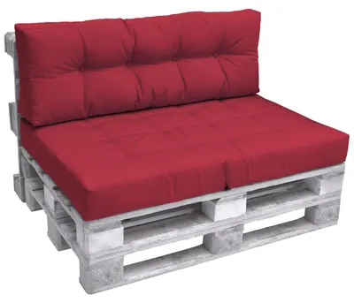 Immagine prodotto di Beautissu Cuscini per panca da esterno 1x cuscino seduta e 1x cuscino schienale, rosso