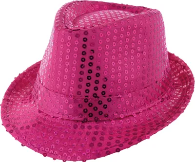 Produktbild von Glitzernder Popstar Hut mit Pailletten | Pink
