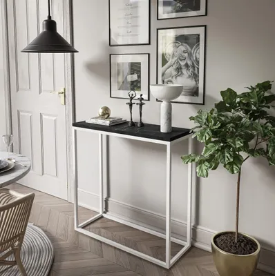 Obrázek produktu pro Konzolový stolek MODERN GRIGIA 80 cm Bílá / grigia pietra černá