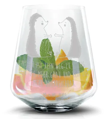Produktbild von Mr. & Mrs. Panda Cocktail Glas Igel Liebe - Transparent - Geschenk, Hochzeitstag, Gin, Tumbler, Hochzeit, Trinkglas, Partner, Cocktailglas, Freundin, Longdrinkglas