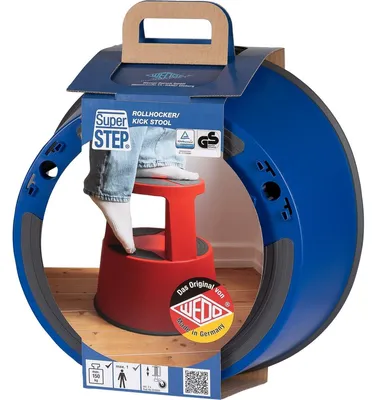 Produktbild von Rollhocker SuperStep Kunststoff blau - Banderolenverpackung