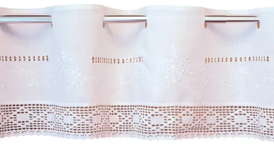 Immagine prodotto di Tende per finestre in stile country in pizzo bianco 30 x 150 cm