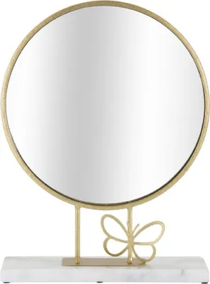 Produktbild von Mauro Ferretti Tischspiegel Schmetterling 30x9x39,5 cm gold marmor