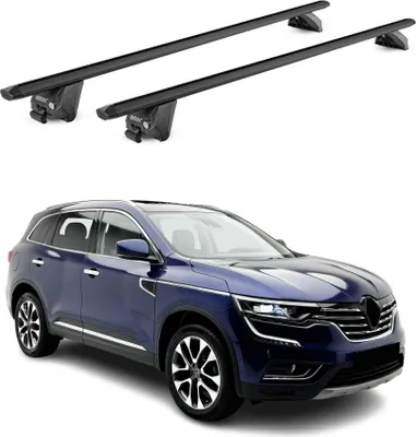 Image de Barres de toit transversales pour Renault Koleos II 2017-2025 Alu Noir 2x ABE