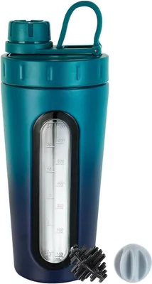 Immagine prodotto di TOOFEEL bottiglia shaker in acciaio inox con 2 fruste, 28 oz, a prova di perdita.csrf