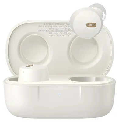 Obrázok produktu pre BASEUS Bowie E18 Bezdrôtové slúchadlá Bluetooth s nabíjacím boxom TWS Buds Slúchadlá s mikrofónom v bielej farbe