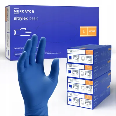 Produktbild von Nitrilhandschuhe, Robuste Handschuhe, Blau, 100 Stück, Grösse L, Blau