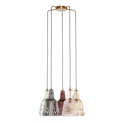 Immagine prodotto di Lindby lampada a sospensione Belarion, multicolore, 5 luci, Ø 65 cm