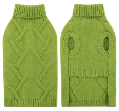 Immagine prodotto di Maglione per cani, morbido e caldo, colore verde, taglia M
