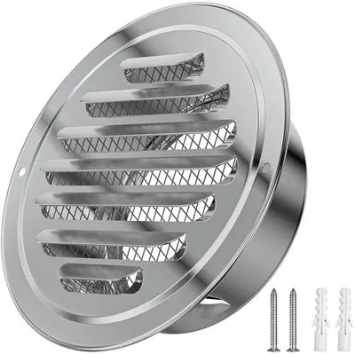Productafbeelding van Rond Ventilatie Rooster 100 mm met Insectenhor en Weerbescherming