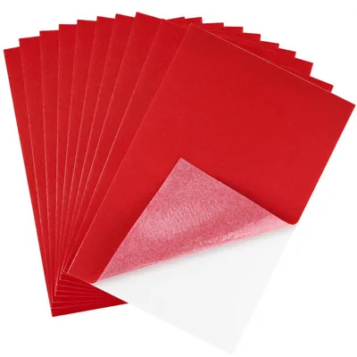 Productafbeelding van Zelfklevende filzstofvellen - 10 stuks - 20 x 30 cm - Rood