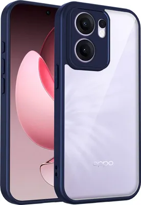 Image de Coque pour Oppo Reno14 F transparente avec cadre en TPU, antichoc Bleu