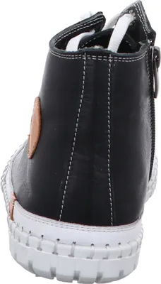 Produktbild von Gemini Damen Schnürboot Reißverschluss High Top Sneaker Stiefelette 395160-02, Größe:40 EU, Farbe:Schwarz