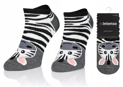 Produktbild von Intenso 1719 Bunte Füßlinge mit Zebra Muster