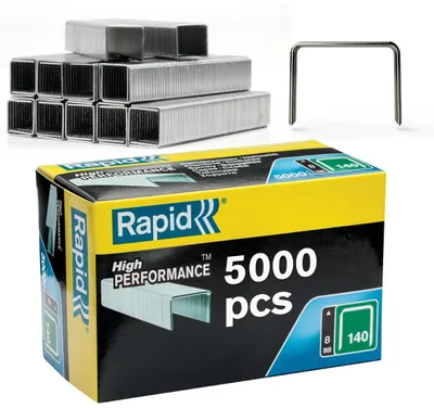 Produktbild von Rapid 11908111, Klammerpack, 8 mm, 5000 Heftklammern, R14, R34, R44, R64, ALU740, ALU840, ALU940, R11, R311, E-tac, ESN114, R214, PS111, 110 mm, 46 mm