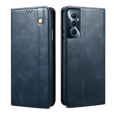 Produktbild von Hülle für Realme C65 4G Leder Brieftasche Schutzhülle mit Standfunktion Blau