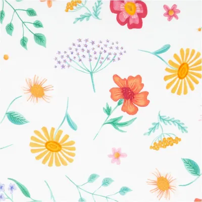 Produktbild von Vorhangstoff Meterware Baumwollstoff Popeline Happy Flower Field 1,40m