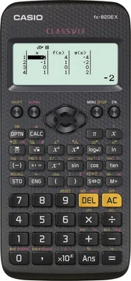 Produktbild von CASIO Schulrechner FX-82DE X ClassWiz Batteriebetrieb 252 Funktionen schwarz
