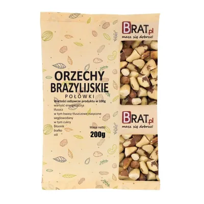 Zdjęcie produktu dla Orzechy brazylijskie połówki 200g Brat.pl