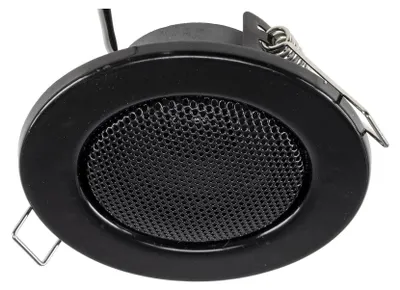 Produktbild von ChiliTec 20806 Decken-Einbaulautsprecher "CTE-8W" Halogen-Look, 8cm Ø, 6cm Einbau, schwarz