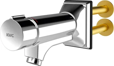 Produktbild von KWC AR Wandbatterie, F5, hydr., Schrägausl., Mischer, Hinterwandmontage