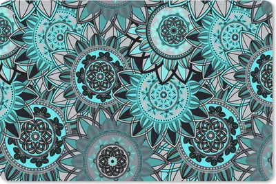 Produktbild von MuchoWow® Mauspad Mousepad Mandala - Blumen - Entwurf 27x18 cm - Mousepads - Maus Mat - Pad - Mausunterlage - Büroartikel - Desk Matten