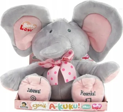 Immagine prodotto di Un elefante interattivo Kuku grigio e rosa
