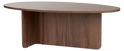 Image de Table basse de salon en bois MDF mélaminé noyer 120 x 65 x 40 cm