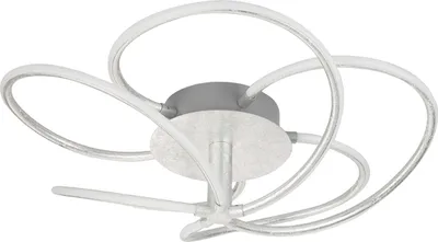 Produktbild von LED Deckenleuchte Wave Blattsilber, Opal, Weiß