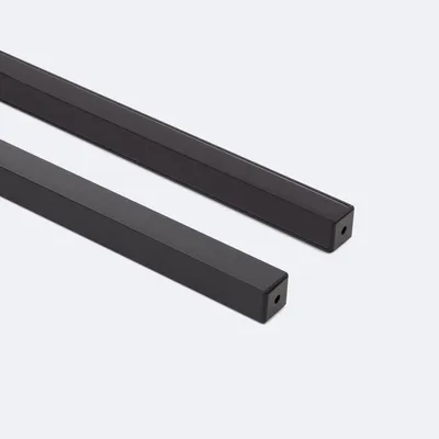 Produktbild von Aluminiumprofil Ecke Dreieckig 2m für LED Streifen bis 10mm Schwarz 2 m Schwarz transluzent