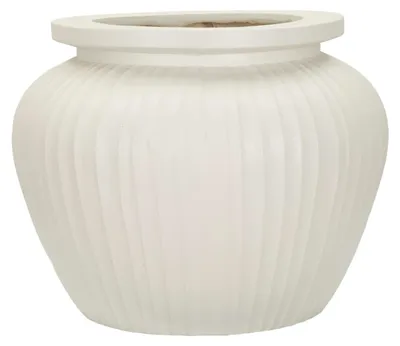 Image de Mauro Ferretti Vase Chil, diamètre 48 x 38 cm, couleur crème