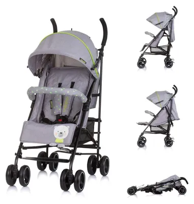 Obrázok produktu pre Kočík Chipolino Milano do 22 kg, nastaviteľná opierka chrbta, skladací, sivý