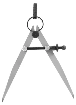 Lederzirkel 100 mm, Feder-Drehkompass für DIY Näh- und Bastelarbeiten