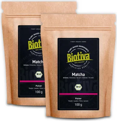 Produktbild von Biotiva Matcha Tee 200g (2x100g) aus biologischem Anbau