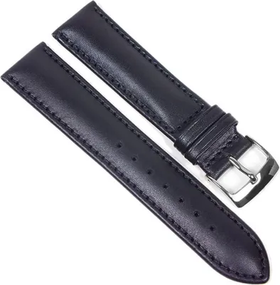 Produktbild von Barington Kalb Resisto Uhrenarmband XL Leder schwarz hautfreundlich, Stegbreite:22mm, Schließe:Silbern