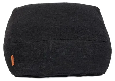 Image de Bazar Bizar Pouf coton noir 60x60x25cm