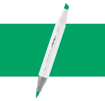 Obrázek produktu pro Lihová fixa OHUHU oboustranná Brush & Chisel, Emerald Green (G1)