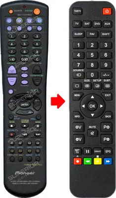 Produktbild von Ersatz Fernbedienung für Pioneer S-DV55ST-K | S-DV55ST-Q | S-DV55SW-K