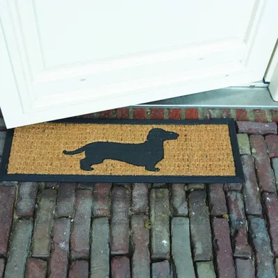 Produktbild von Landhaus Türmatte, Fussmatte, Gummimatte Dackel Gustl Hund