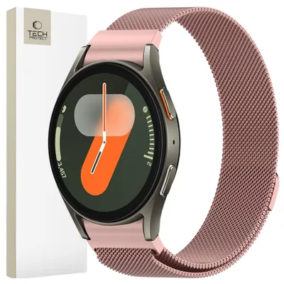 Obrázek produktu pro Tech-Protect Milanesband Samsung Galaxy Hodinky 4 / 5 / 5 Pro / 6 / 7 / Fe Rose Gold