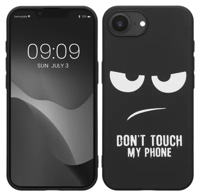 Imagen del producto de kwmobile KWM0000234H001C, funda, para Apple, iPhone 16e, iPhone 17e, color negro, color blanco