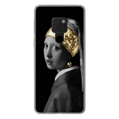 Produktbild von MuchoWow® Handyhülle Schutzhülle Hülle für Huawei P40 Lite Mädchen mit einem Perlenohrring - Vermeer - Gold Silikon Softcase Handy Hülle - Handy