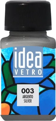 Obrázek produktu pro Maimeri Idea Vetro Barva na sklo Silver 003 60 ml 1 ks