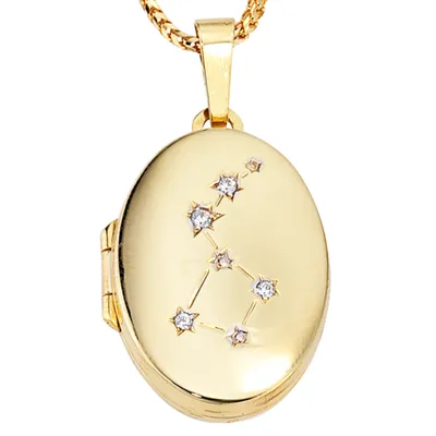 Produktbild von JOBO Medaillon 333 Gold Gelbgold 4 Zirkonia
