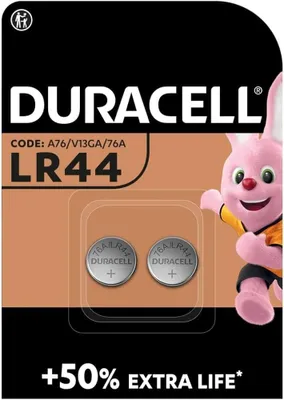 Produktbild von Micro-Batterie Alkaline Knopf Duracell LR44 1,5V (Verpackung 2 Stück) ø11,6x5,4mm